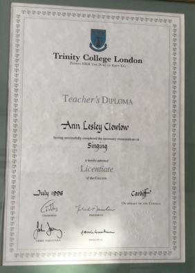 Ann Clewlow Teachers Diploma